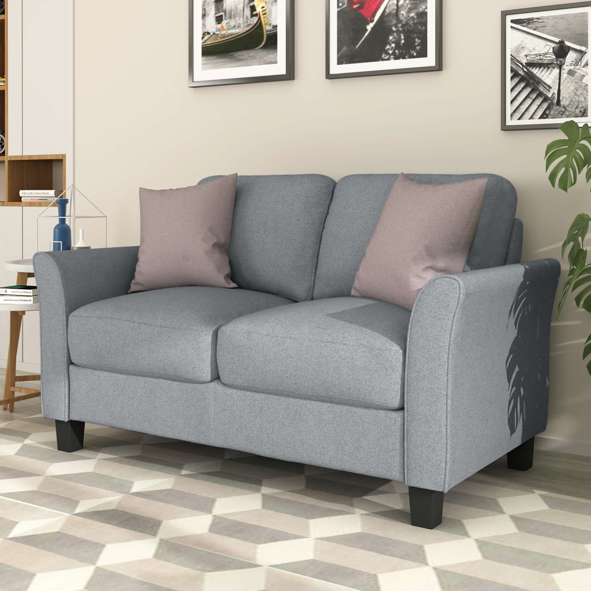 55.3''Living Room Furniture Love Seat Sofa 