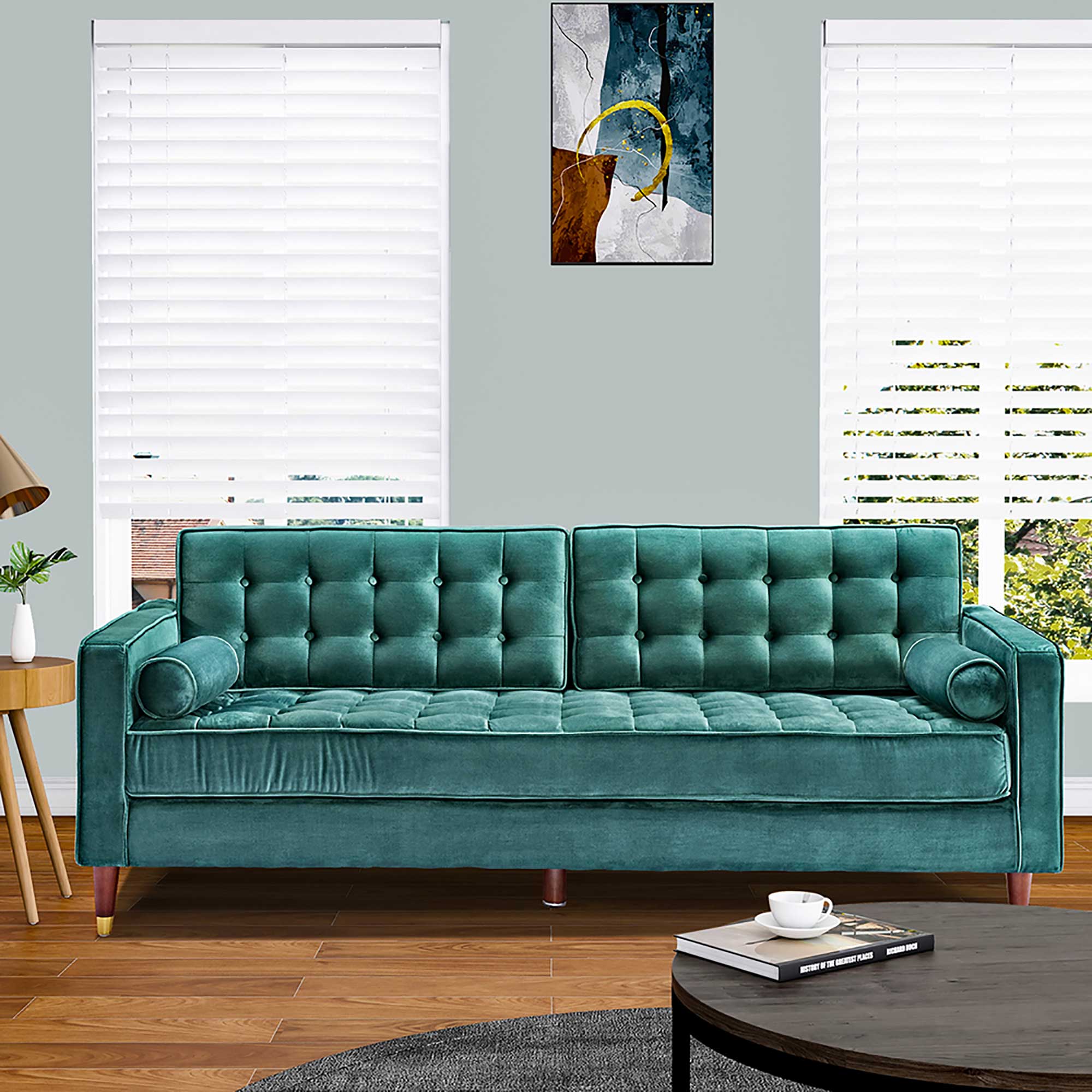 79.92''Velvet Sofa Loveseat for Living Room