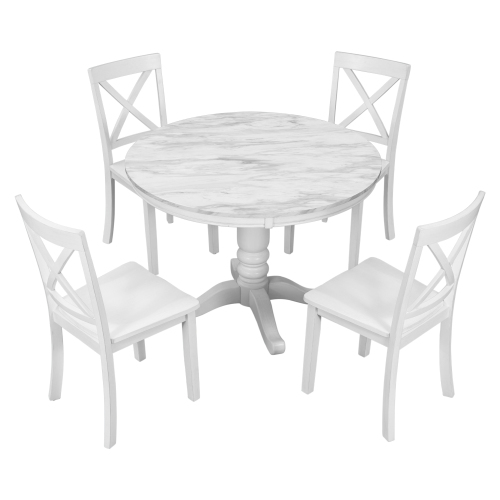 5 Pieces Dining Table and Chairs Set