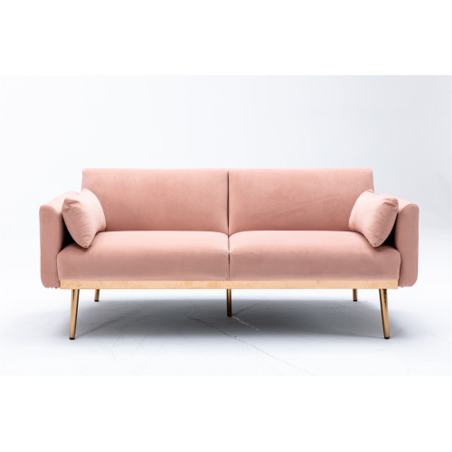 Velvet Sofa , Accent sofa .loveseat sofa with metal feet