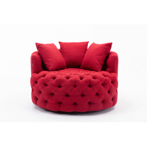 Modern Akili swivel accent chair barrel chair for hotel living room / Modern leisure chair Red