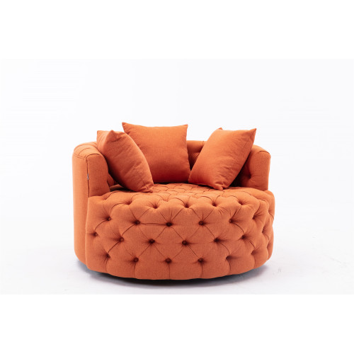 Modern Akili swivel accent chair barrel chair for hotel living room / Modern leisure chair Orange