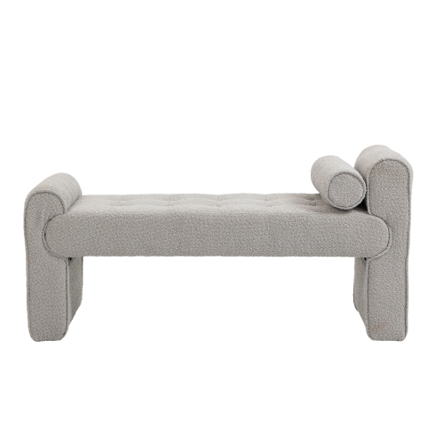 Modern Ottoman Bench, Bed stool made of loop gauze, End Bed Bench, Footrest for Bedroom, Living Room, End of Bed, Hallway